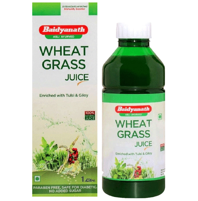 Baidyanath (Jhansi) Wheat Grass Juice | Enriched with Tulsi & Giloy for Immunity - Classic Derma