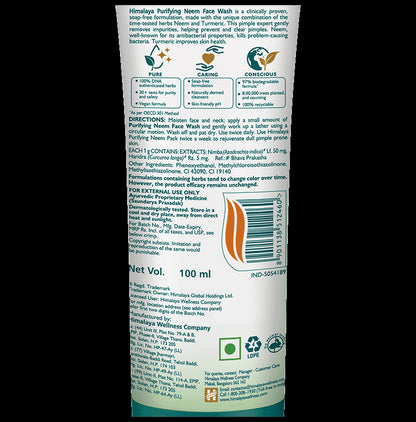 Himalaya Herbals Purifying Neem Face Wash | For Acne & Pimple Relief | Paraben and Soap Free Face Care Product