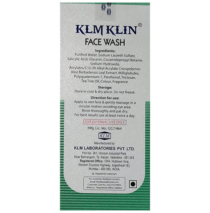 Klm Klin Face Wash | For Oily & Acnegenic Skin