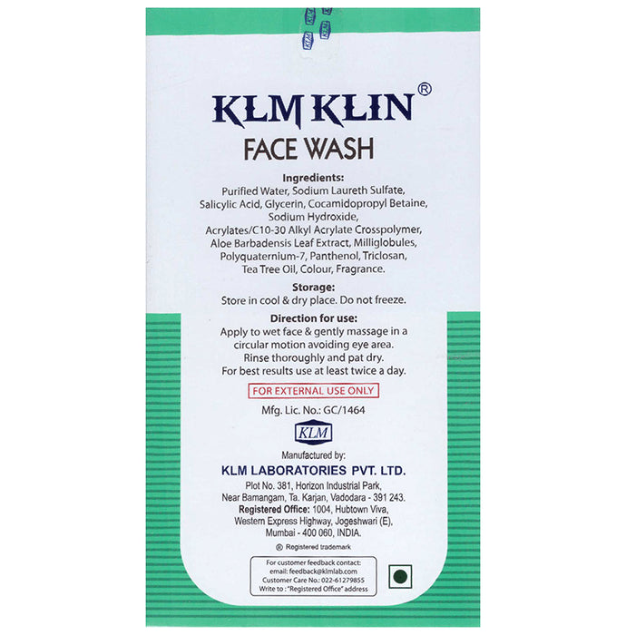 Klm Klin Face Wash | For Oily & Acnegenic Skin