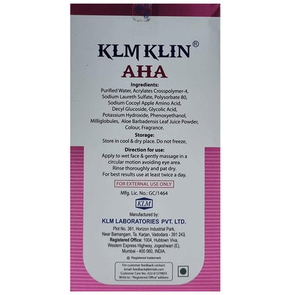 Klmklin AHA Skin Rejuvenating & Refreshing Face Wash Gel