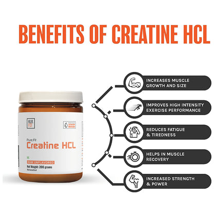 KLR. FIT Creatine HCL Powder Raw Unflavoured