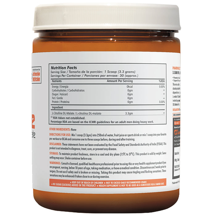 KLR. FIT L-Citrulline DL-Malate Powder Raw Unflavoured