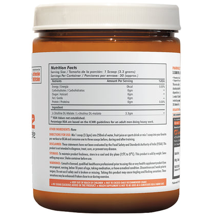 KLR. FIT L-Citrulline DL-Malate Powder Raw Unflavoured