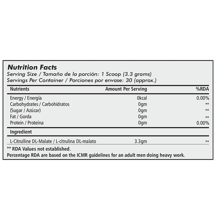 KLR. FIT L-Citrulline DL-Malate Powder Raw Unflavoured