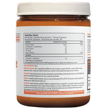 KLR. FIT L-Glutamine Powder Raw Unflavoured