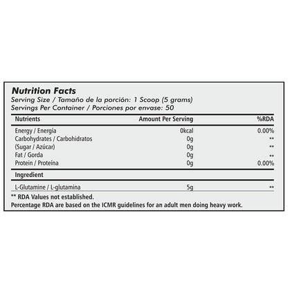 KLR. FIT L-Glutamine Powder Raw Unflavoured