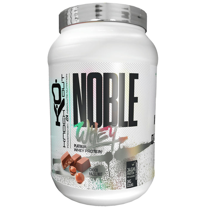 Knockout Noble 100% Whey Protein Powder Choco Hazelnut with Free Shaker - Classic Derma