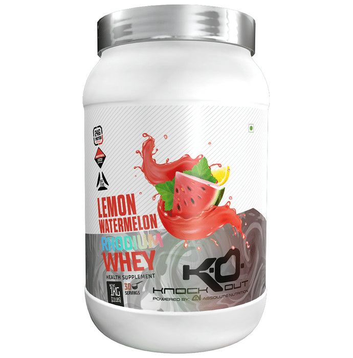 Knockout Rhodium Whey Protein Powder Lemon Watermelon with Free Shaker - Classic Derma