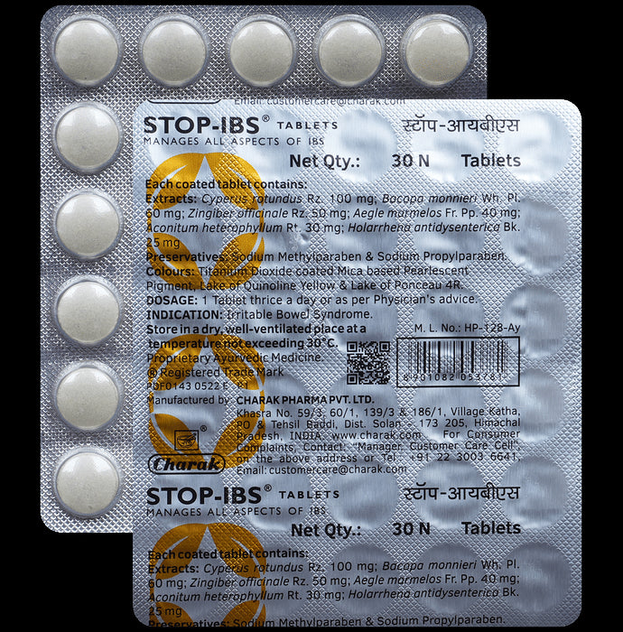 Stop-Ibs Tablet | Supports Digestive Health & Bowel Movement - Classic Derma