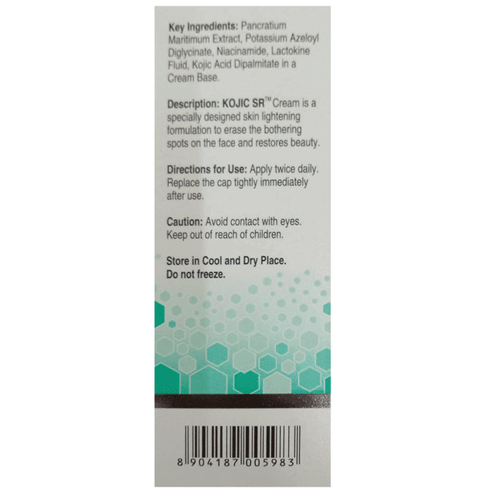 Kojic SR Skin Lightening Cream Paraben Free