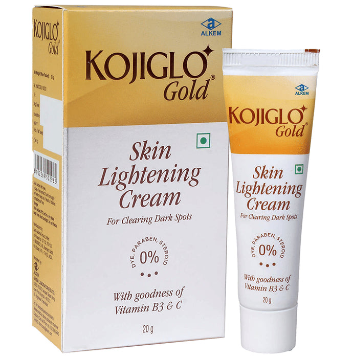 Kojiglo -Gold Skin Lightening Cream with Vitamin B3 & C | For Clearing Dark Spots - Classic Derma