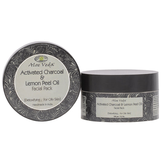 Aloe Veda Activated Charcoal & Lemon Peel Oil Face Pack - Classic Derma