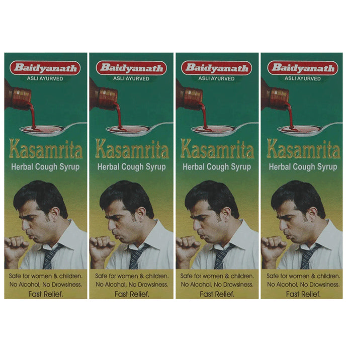 Baidyanath Kasamrita Herbal Cough Syrup (100ml Each) - Classic Derma