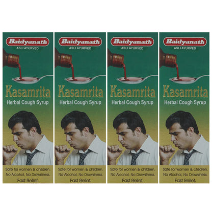 Baidyanath Kasamrita Herbal Cough Syrup (100ml Each) - Classic Derma