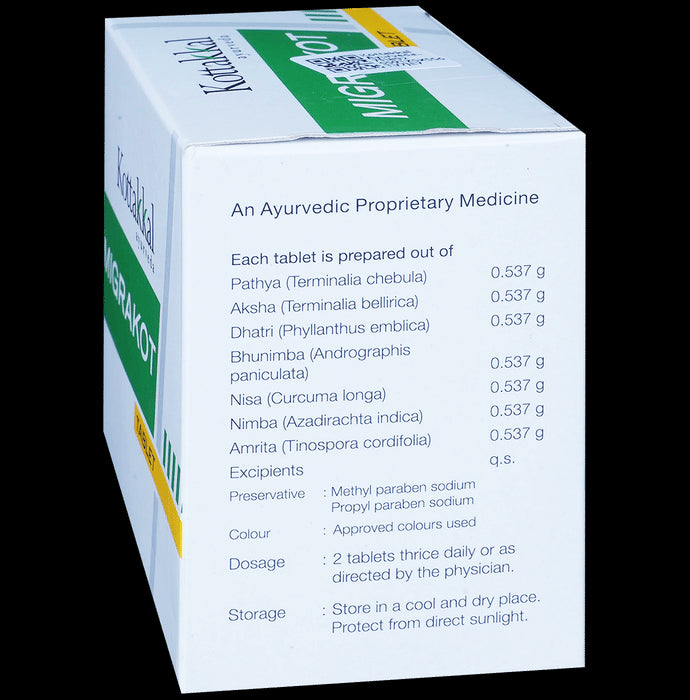 Kottakkal Ayurveda Migrakot Tablet