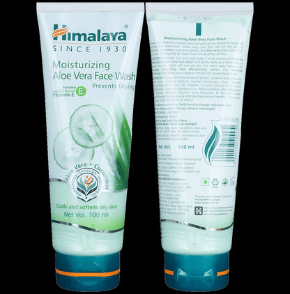 Himalaya Moisturizing Aloe Vera Face Wash with Cucumber Extract | Softens & Cools Dry Skin - Classic Derma