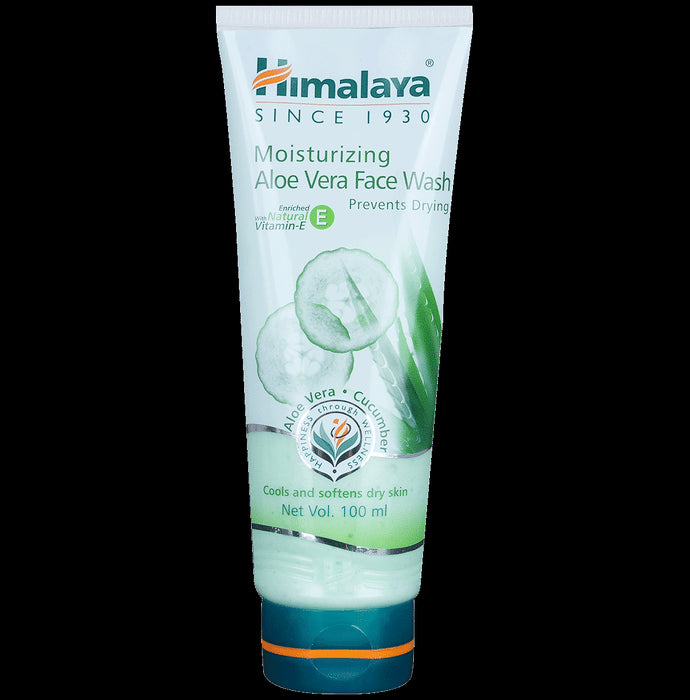Himalaya Moisturizing Aloe Vera Face Wash with Cucumber Extract | Softens & Cools Dry Skin