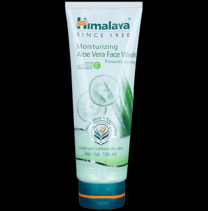 Himalaya Moisturizing Aloe Vera Face Wash with Cucumber Extract | Softens & Cools Dry Skin