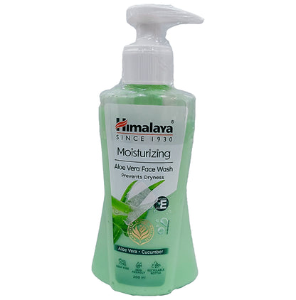 Himalaya Moisturizing Aloe Vera Face Wash with Cucumber Extract | Softens & Cools Dry Skin - Classic Derma