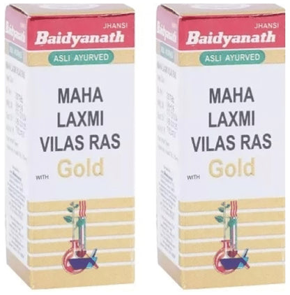 Baidyanath Maha Laxmi Vilas Ras with Gold Tablets (10 Each) - Classic Derma