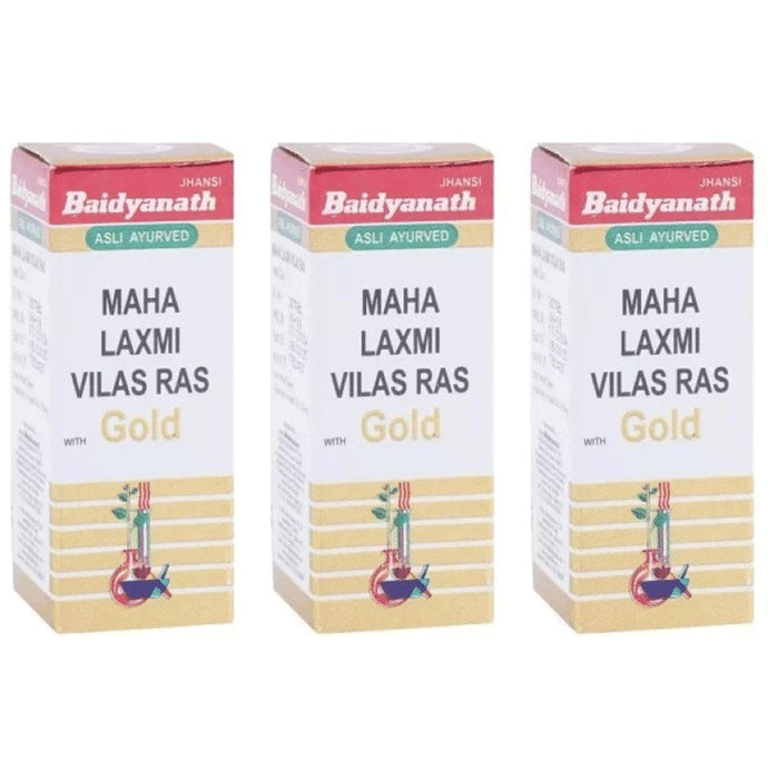 Baidyanath Maha Laxmi Vilas Ras with Gold Tablets(25 Each) - Classic Derma