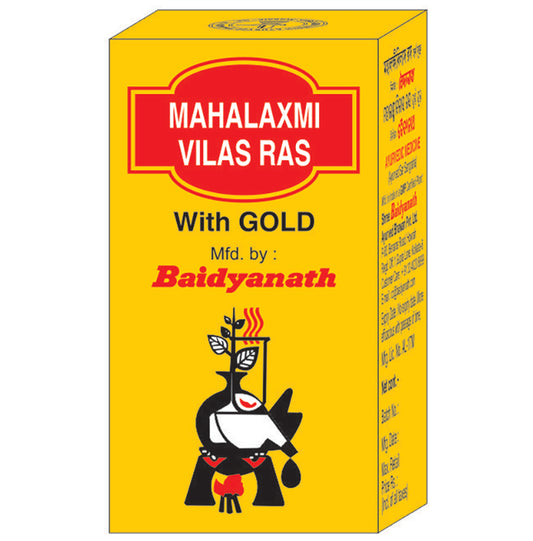 Baidyanath Mahalaxmi Vilas Ras with Gold | Manages Cold, Cough & Fever - Classic Derma