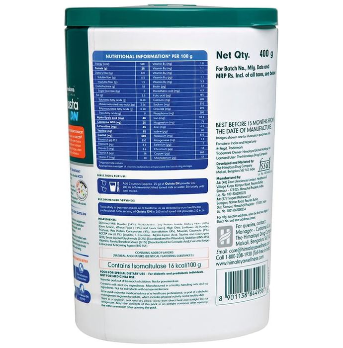 Himalaya Nutrition Quista DN | Nutritional Supplement for Diabetics | Flavour Powder Vanilla