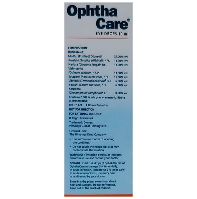 Himalaya Ophthacare Eye Drop | For Eye Strain, Redness, Dryness & Eye Care