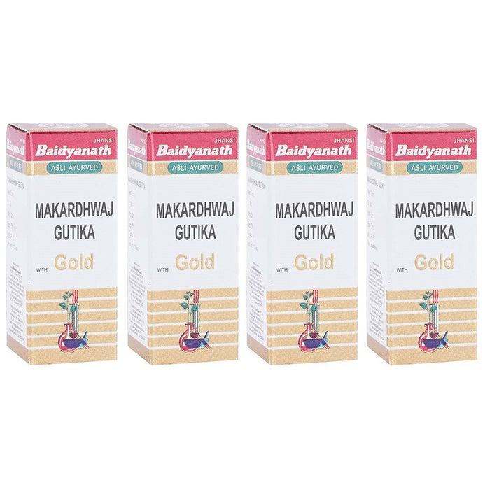 Baidyanath Makardhwaj Gutika with Gold Tablet (1gm Each) - Classic Derma