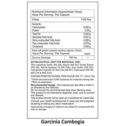 La Nature's Garcinia Cambogia Softgel Capsules
