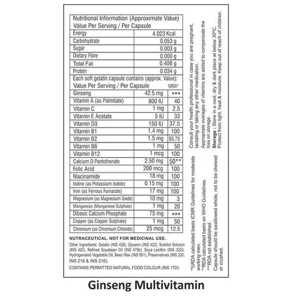La Nature's Ginseng Multivitamin Softgel Capsules