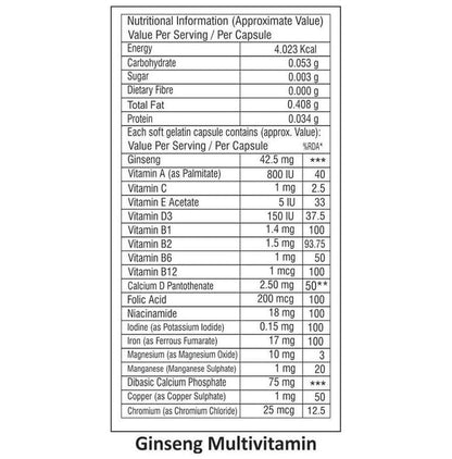 La Nature's Ginseng Multivitamin Softgel Capsules