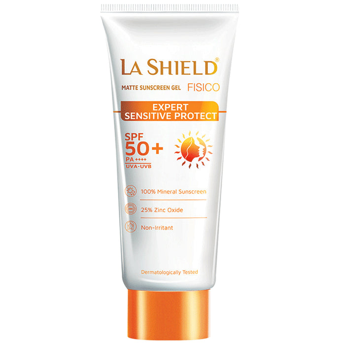 La Shield Fisico Matte SPF 50 PA+++ Sunscreen Gel | Water-Resistant & Paraben-Free - Classic Derma