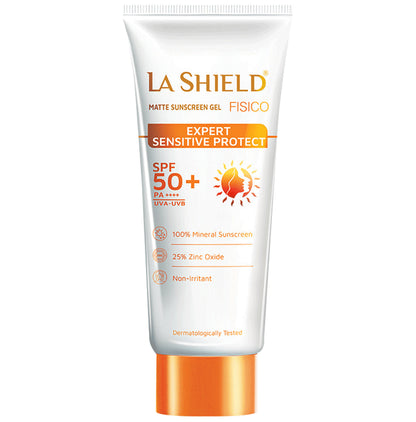 La Shield Fisico Matte SPF 50 PA+++ Sunscreen Gel | Water-Resistant & Paraben-Free - Classic Derma