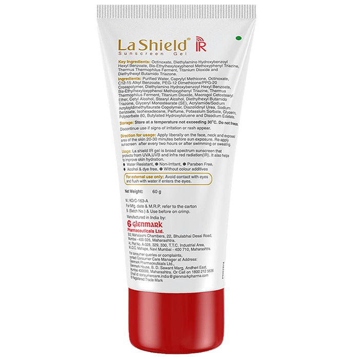 La Shield IR Sunscreen Gel SPF 30 | Broad Spectrum UVA/UVB Protection PA++++