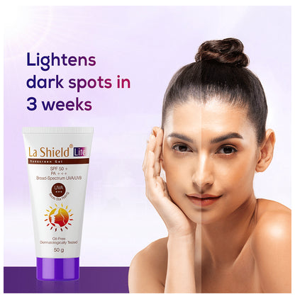 La Shield Lite Sunscreen Gel SPF 50+ PA+++ | For UVA/UVB Protection | Oil Free