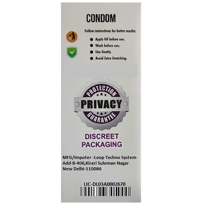 Labrador India Natural Ultra Ribbed Silicon Large Condom | Flavour Chocolate