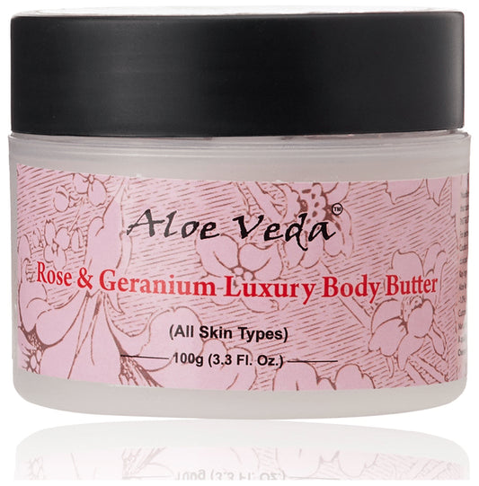 Aloe Veda Luxury Body Butter Rose and Geranium - Classic Derma