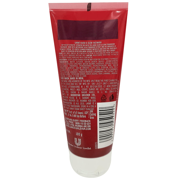 Lakme Blush & Glow Face Wash Strawberry-with Vitamin C Serum