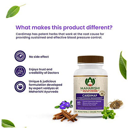 Maharishi Ayurveda Cardimap Tablet | Reduces Stress & Anxiety | Supports Heart Health