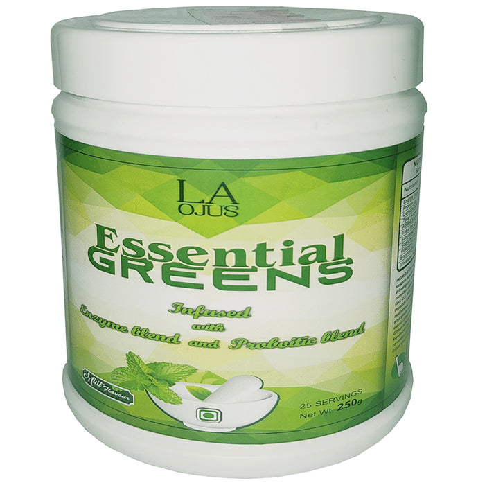 Laojus Essential Greens Infused with Enzyme Blend and Proboitic Blend Mint - Classic Derma