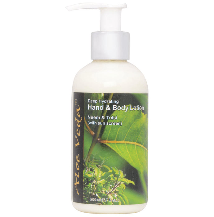 Aloe Veda Neem & Tulsi Hand and Body Lotion with Sunscreen - Classic Derma
