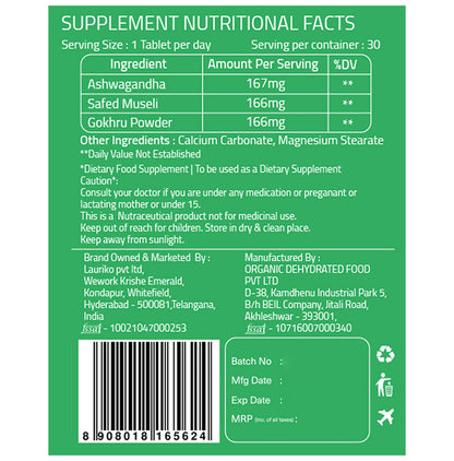 Laurik Ashwangandha Veg Tablet