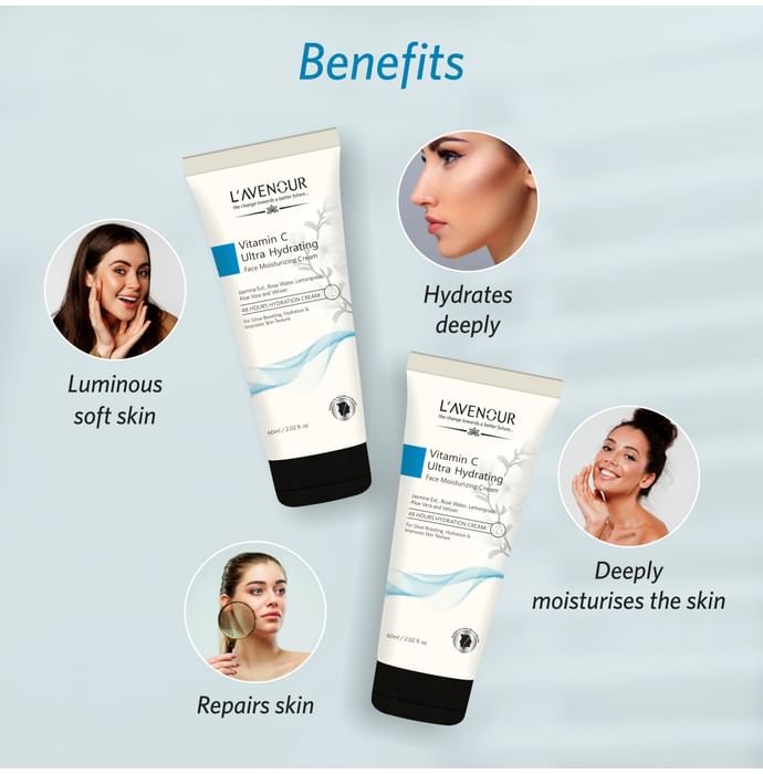 L'avenour Vitamin C Ultra Hydrating Face Moisturizing Cream(60ml Each)
