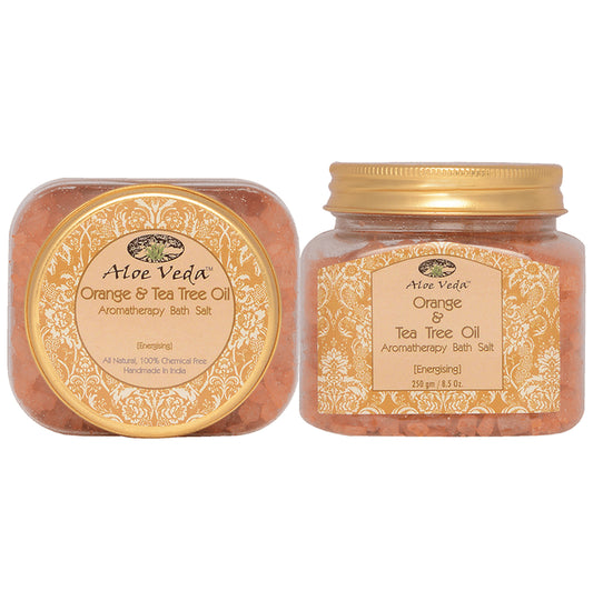 Aloe Veda Orange and Tea Tree Oil Aromatherapy Bath Salt - Classic Derma