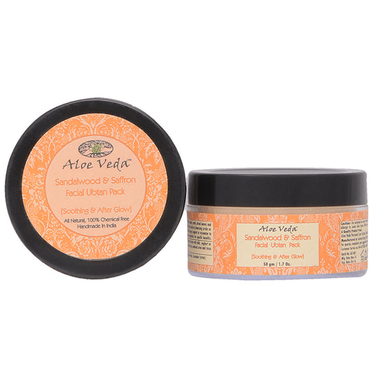 Aloe Veda Sandalwood and Saffron Facial Ubtan Pack - Classic Derma