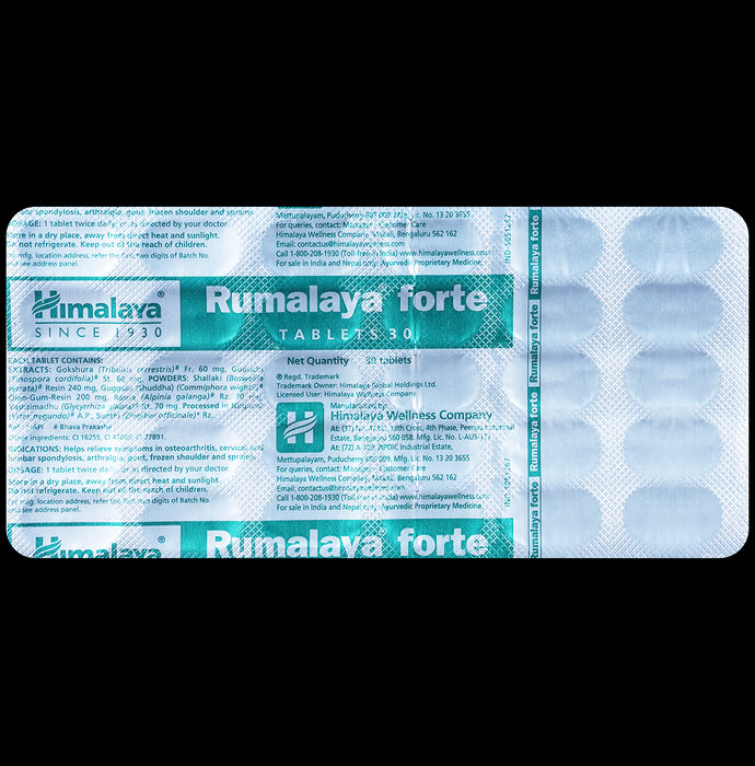 Himalaya Rumalaya Forte Tablets | Helps Manage Arthritis Symtoms|