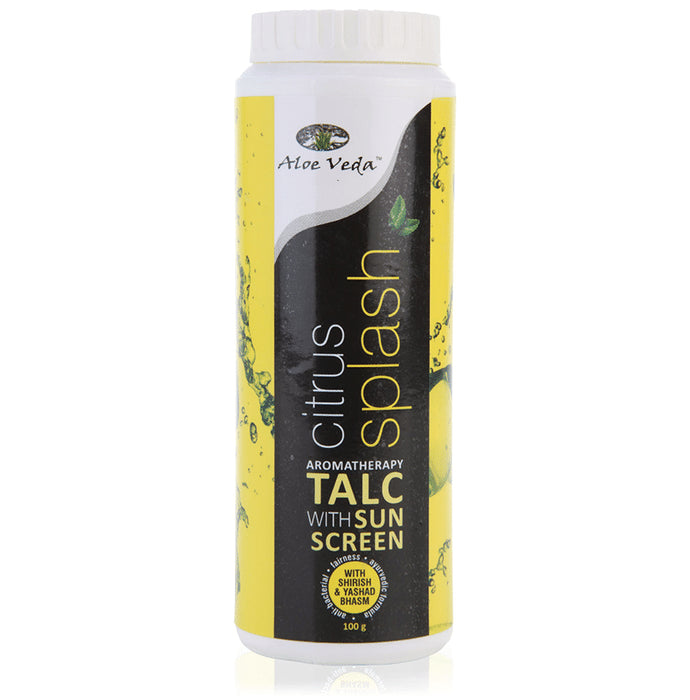 Aloe Veda Talc with Sunscreen Citrus Splash - Classic Derma