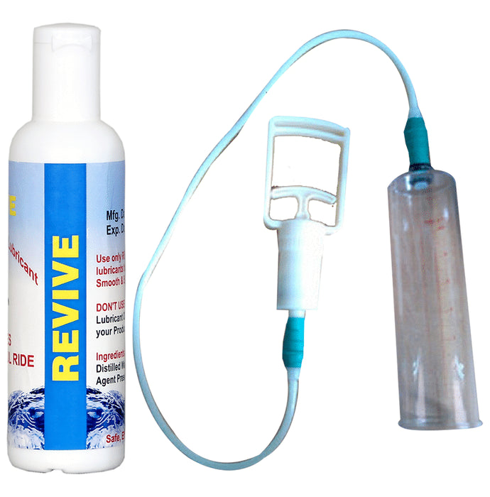 Revive Vacuum Pump for Man for Ed with Revive Personal Lubricant 130ml - Classic Derma